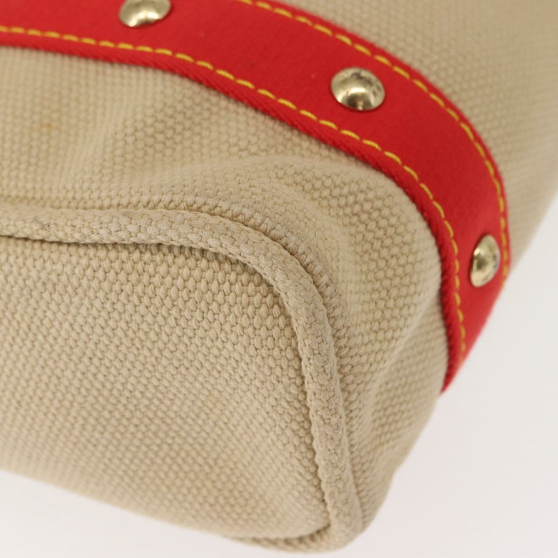 【日本直送】路易威登 Antigua Cabas MM 手提包 帆布 米色 紅色 M40035 LV 正品 gh1049-14