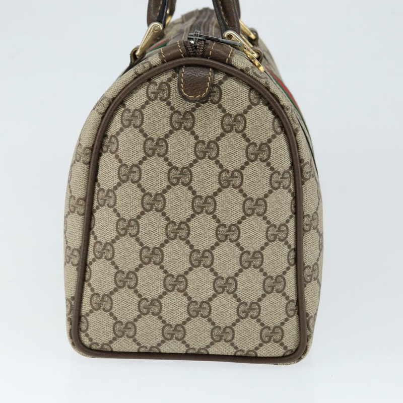 【日本直送】GUCCI GG Supreme Web Sherry Line 手提包 PVC 米色 金色 24 012 3842 正品 149058-2