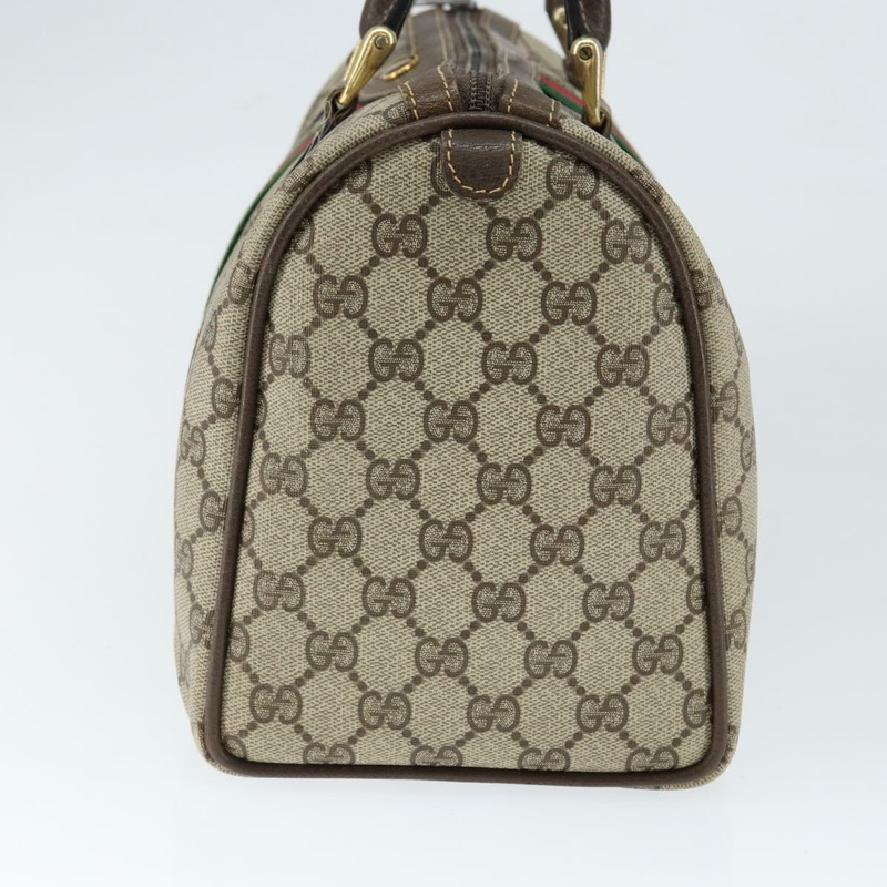 【日本直送】GUCCI GG Supreme Web Sherry Line 手提包 PVC 米色 金色 24 012 3842 正品 149058-3