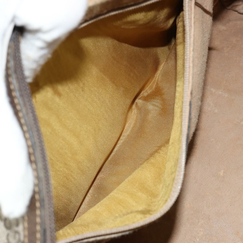 【日本直送】GUCCI GG Supreme Web Sherry Line 手提包 PVC 米色 金色 24 012 3842 正品 149058-10