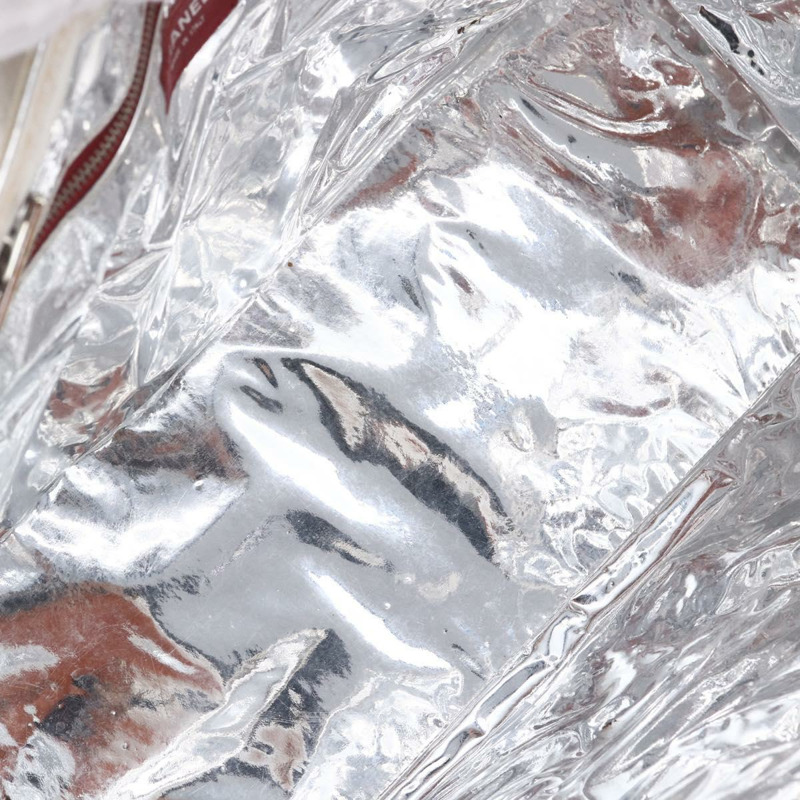 【日本直送】香奈兒 Choco Bar 鏈條單背包 No5 帆布象牙白銀色 CC Auth 149068-9