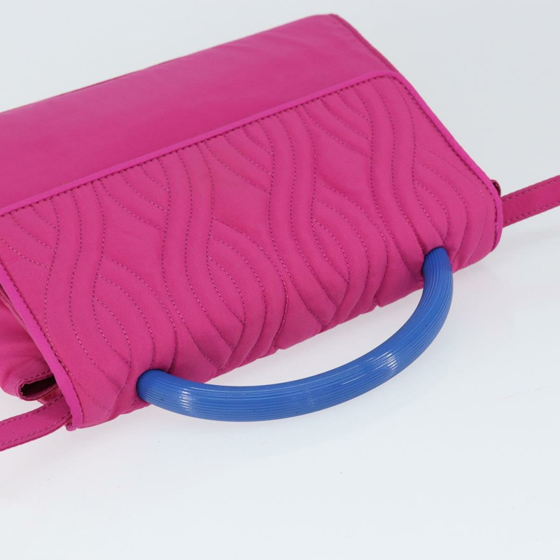 【日本直送】FENDI 尼龍手提包 2way 粉紅色金色 Auth 149066-5