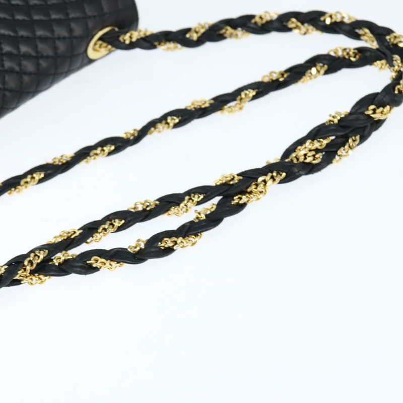 【日本直送】BALLY 絎縫鏈條單肩包 皮革 黑色 金色 正品 gh1162-6