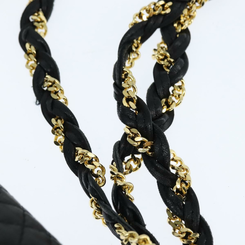 【日本直送】BALLY 絎縫鏈條單肩包 皮革 黑色 金色 正品 gh1162-7