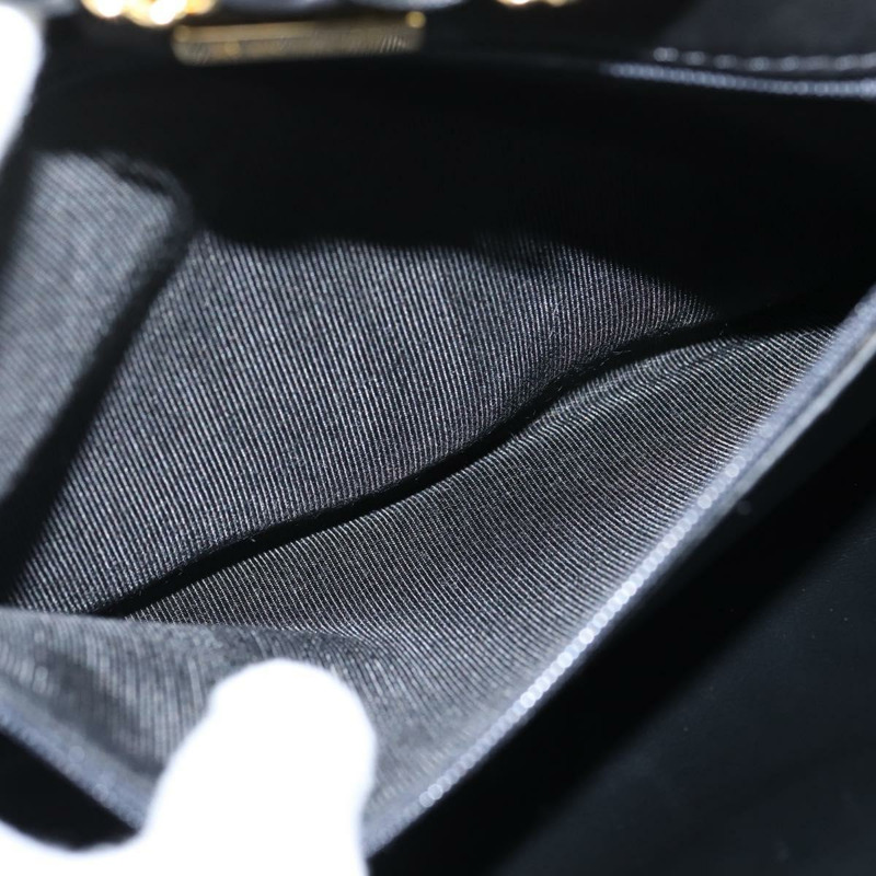 【日本直送】BALLY 絎縫鏈條單肩包 皮革 黑色 金色 正品 gh1162-11