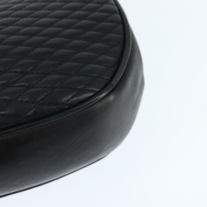 【日本直送】BALLY 絎縫鏈條單肩包 皮革 黑色 金色 正品 gh1162-15