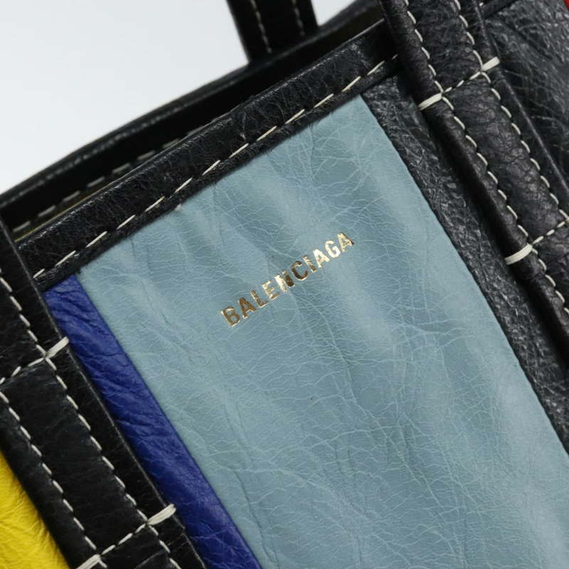 【日本直送】BALENCIAGA Bazaar Shopper XS 手提包 皮革 2way Multicolor 513989 Auth 149219-16