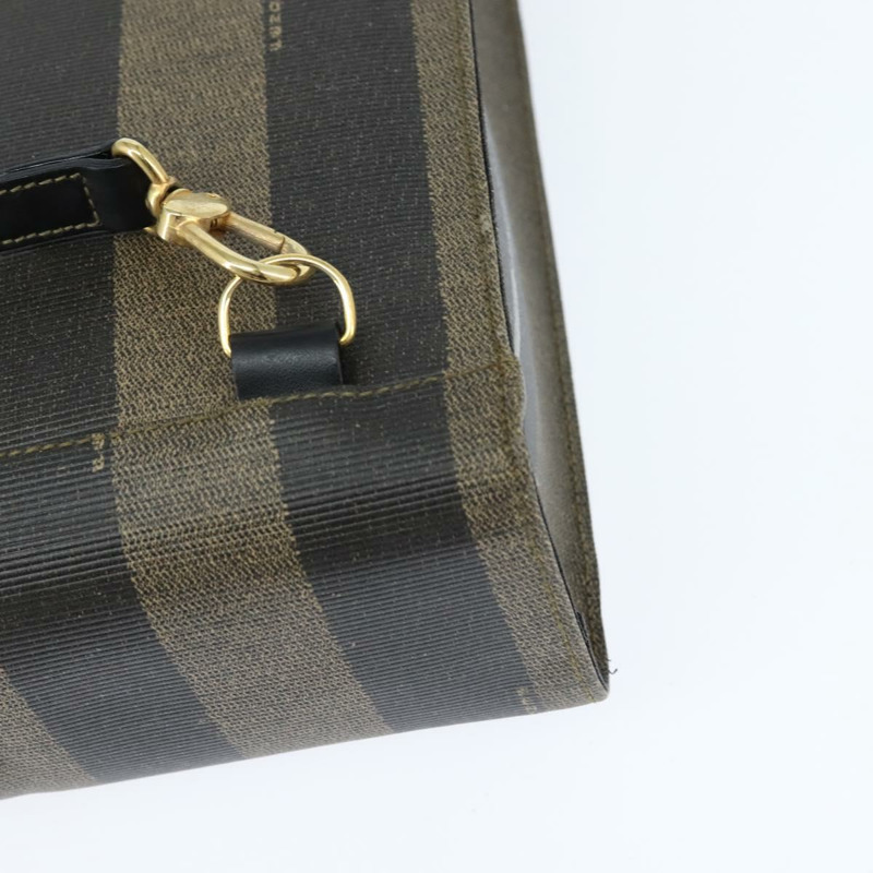 【日本直送】FENDI 胡桃色帆布手提包 PVC 兩用黑色棕色 正品 gh1157-9