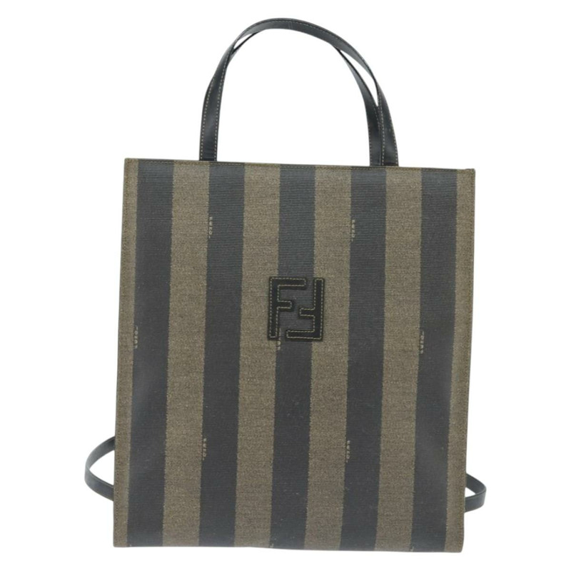 【日本直送】FENDI 胡桃色帆布手提包 PVC 兩用黑色棕色 正品 gh1157-12