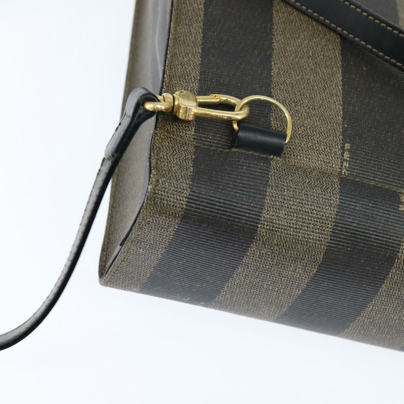 【日本直送】FENDI 胡桃色帆布手提包 PVC 兩用黑色棕色 正品 gh1157-16