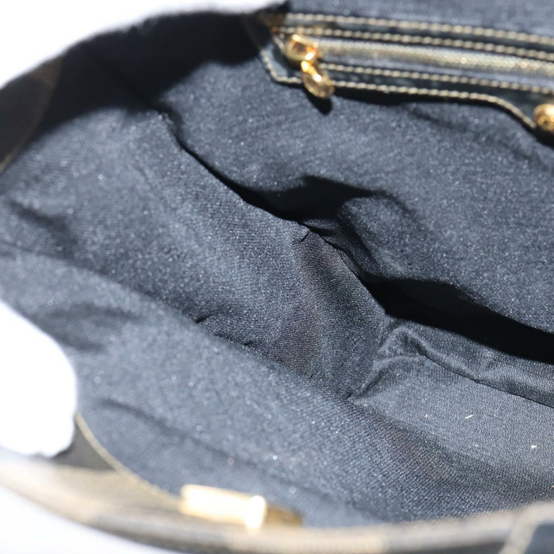 【日本直送】FENDI 胡桃色帆布手提包 PVC 兩用黑色棕色 正品 gh1157-19