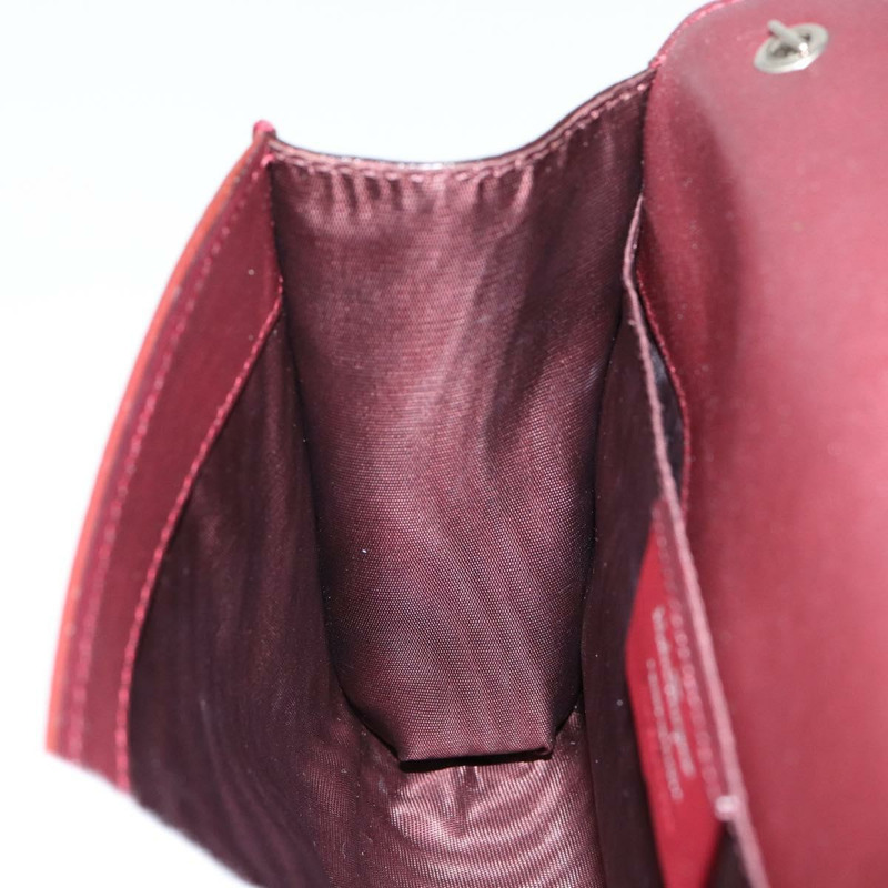 【日本直送】Salvatore Ferragamo Vala 鏈條單肩包 琺瑯紅銀色 正品 gh1177-18