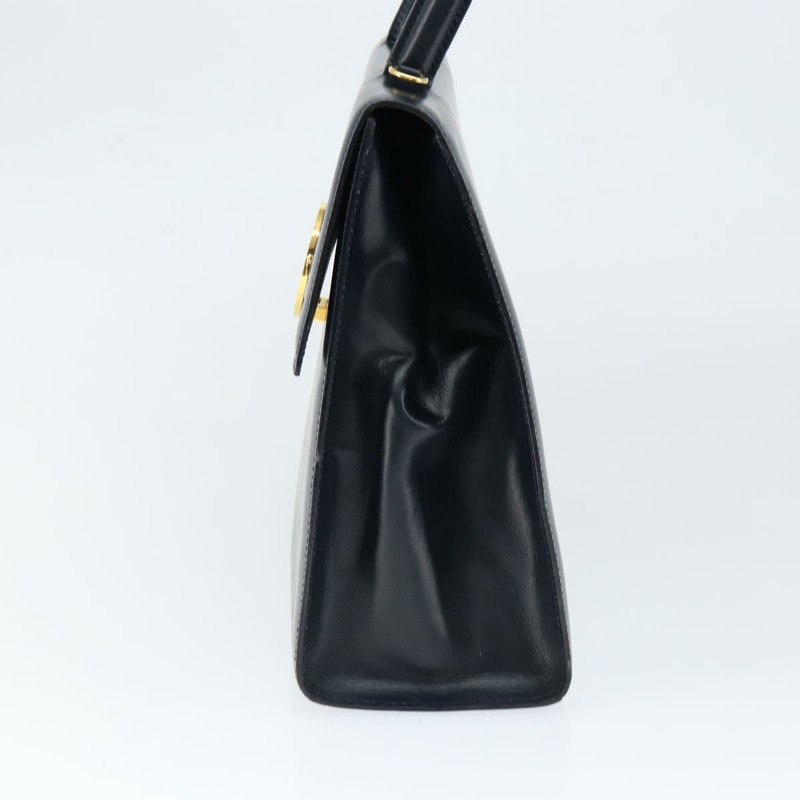 【日本直送】CELINE 圓形手提包 皮革 海軍藍 金色 正品 149129-3