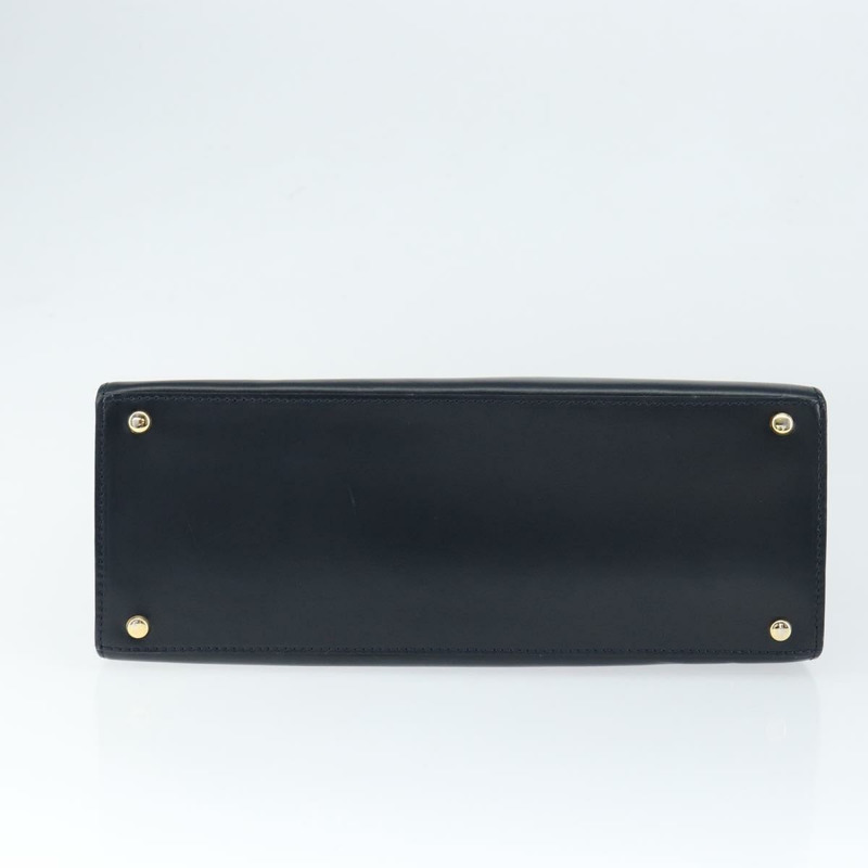 【日本直送】CELINE 圓形手提包 皮革 海軍藍 金色 正品 149129-4