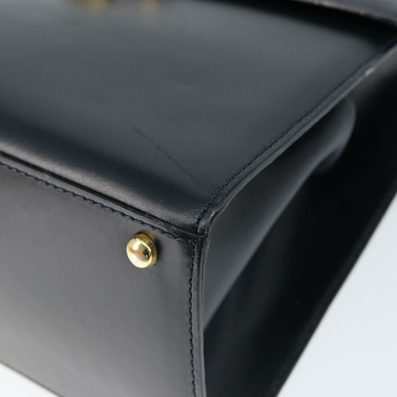 【日本直送】CELINE 圓形手提包 皮革 海軍藍 金色 正品 149129-8