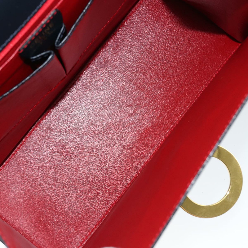 【日本直送】CELINE 圓形手提包 皮革 海軍藍 金色 正品 149129-10