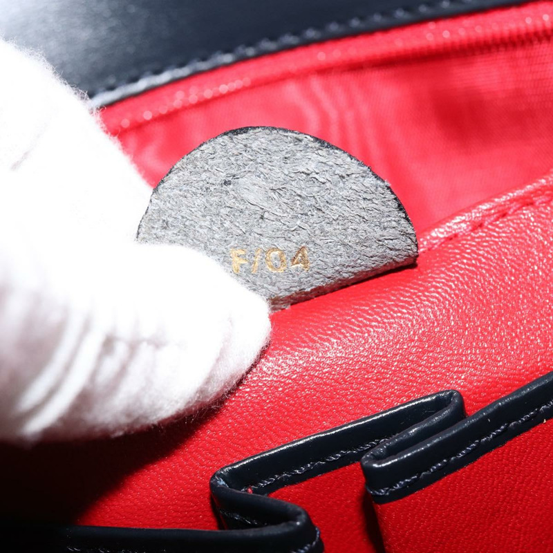 【日本直送】CELINE 圓形手提包 皮革 海軍藍 金色 正品 149129-11