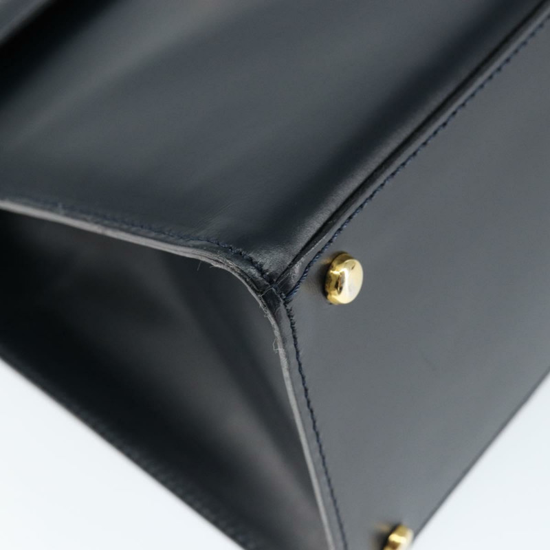 【日本直送】CELINE 圓形手提包 皮革 海軍藍 金色 正品 149129-13