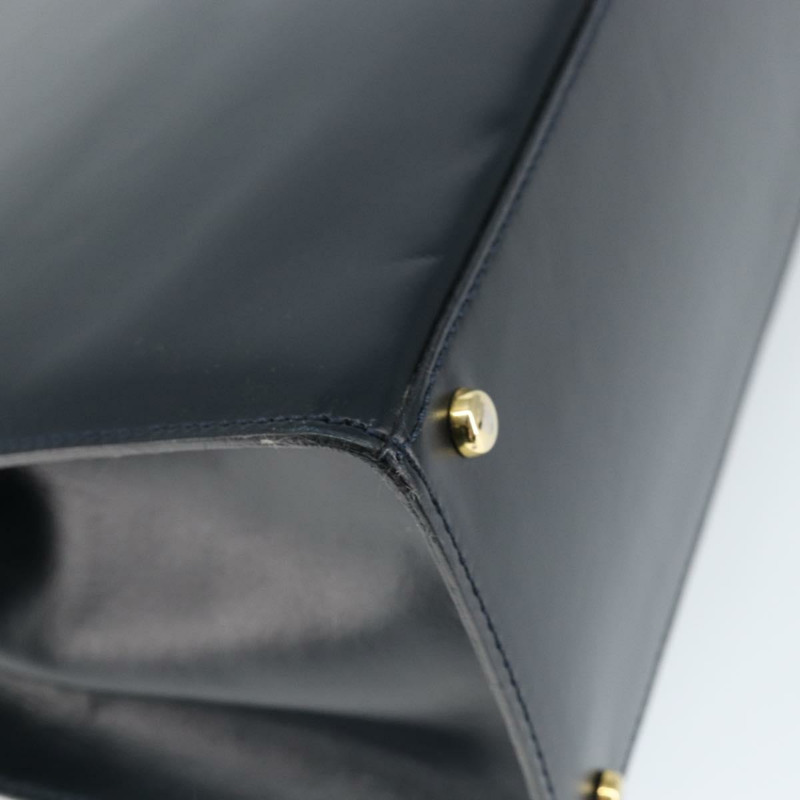 【日本直送】CELINE 圓形手提包 皮革 海軍藍 金色 正品 149129-15