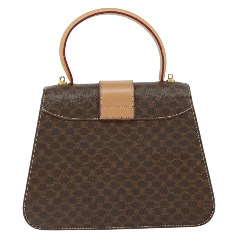 【日本直送】CELINE Circle Macadam帆布手提包 PVC皮革 棕色 金色 正品 149189-1