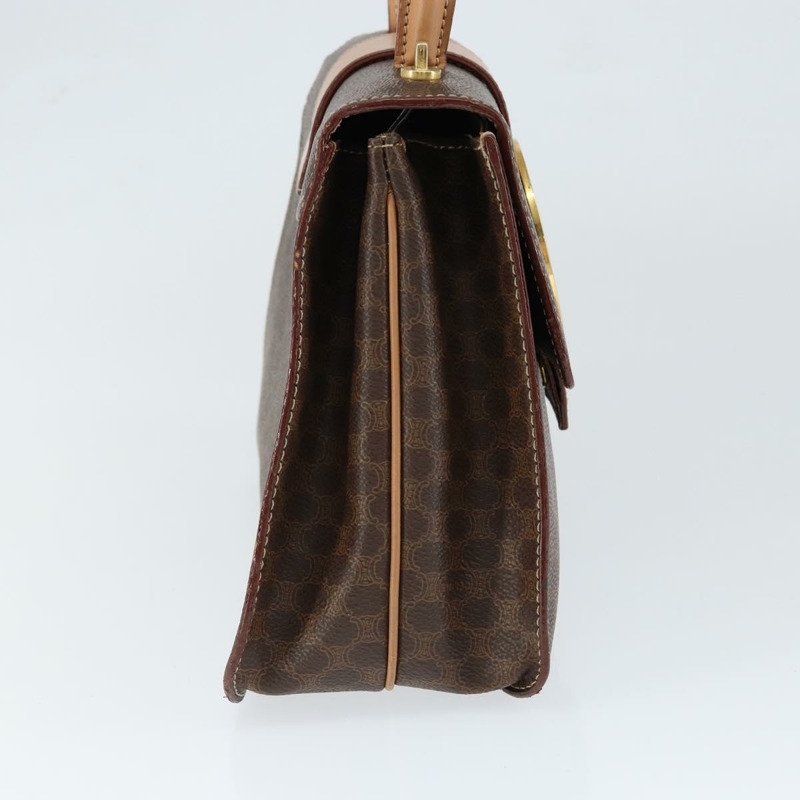 【日本直送】CELINE Circle Macadam帆布手提包 PVC皮革 棕色 金色 正品 149189-2