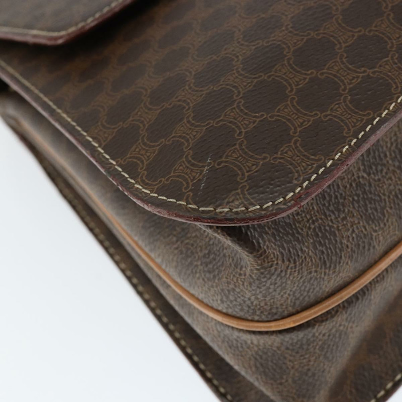 【日本直送】CELINE Circle Macadam帆布手提包 PVC皮革 棕色 金色 正品 149189-13