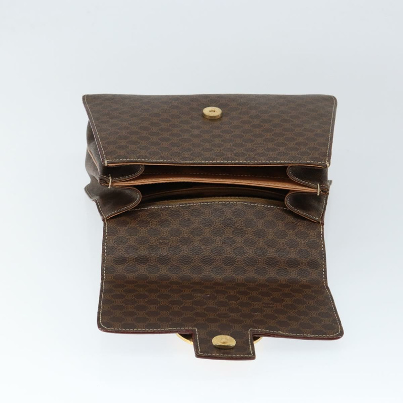 【日本直送】CELINE Circle Macadam帆布手提包 PVC皮革 棕色 金色 正品 149189-17