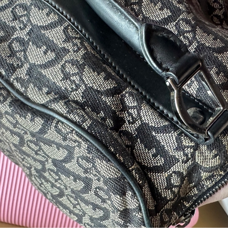 Dior 老花波士頓包 銀色 vintage-4