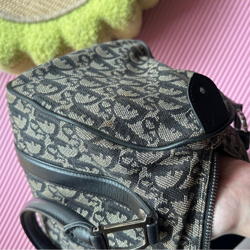 Dior 老花波士頓包 銀色 vintage-5