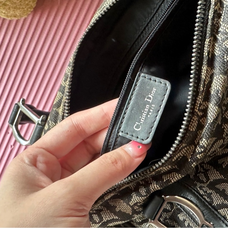 Dior 老花波士頓包 銀色 vintage-8