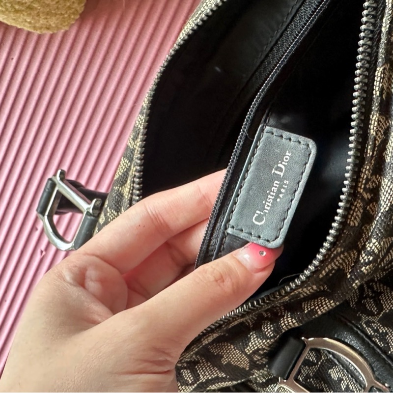 Dior 老花波士頓包 銀色 vintage-11