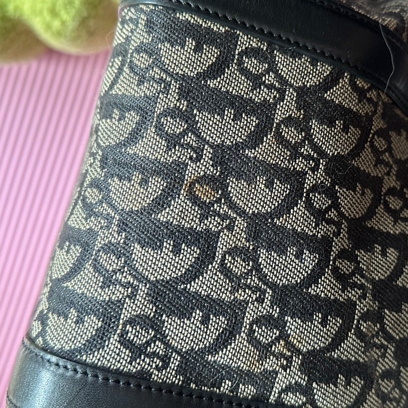 Dior 老花波士頓包 銀色 vintage-15