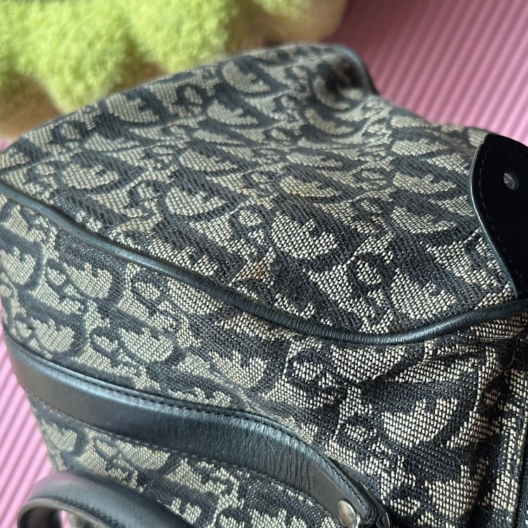 Dior 老花波士頓包 銀色 vintage-16