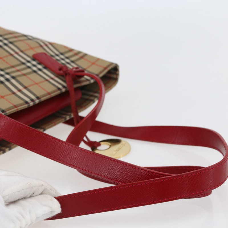 【日本直送】Burberrys Nova 格紋帆布手提包 米色 金色 正品 149150-6