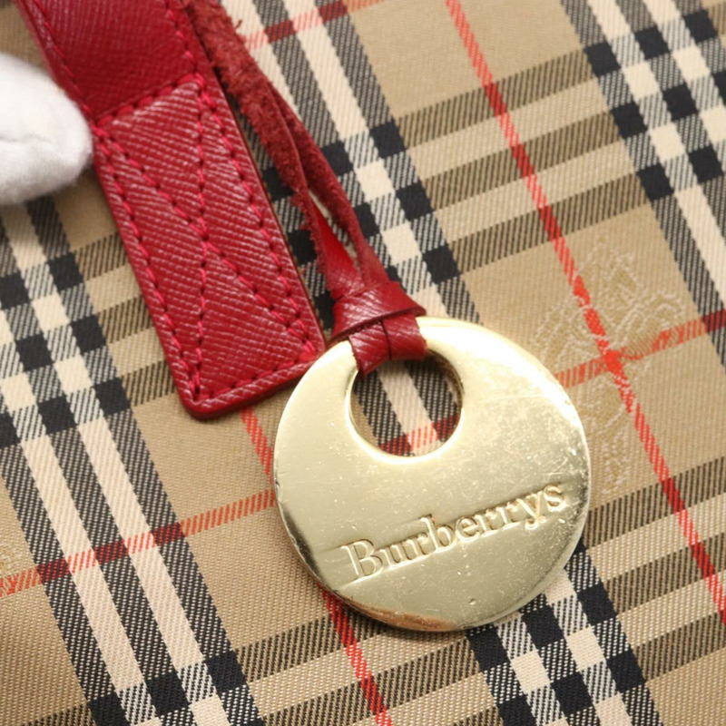 【日本直送】Burberrys Nova 格紋帆布手提包 米色 金色 正品 149150-9