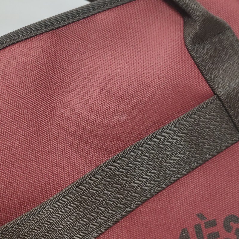 Hermes Groom徽標斜挎包單肩包帆布銀扣55愛馬仕紅47巧克力色B刻-18