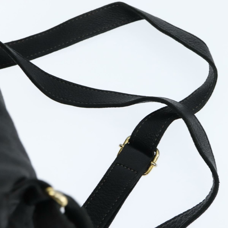 【日本直送】FENDI 黑色金色皮革雙肩包，貨號 149132-8