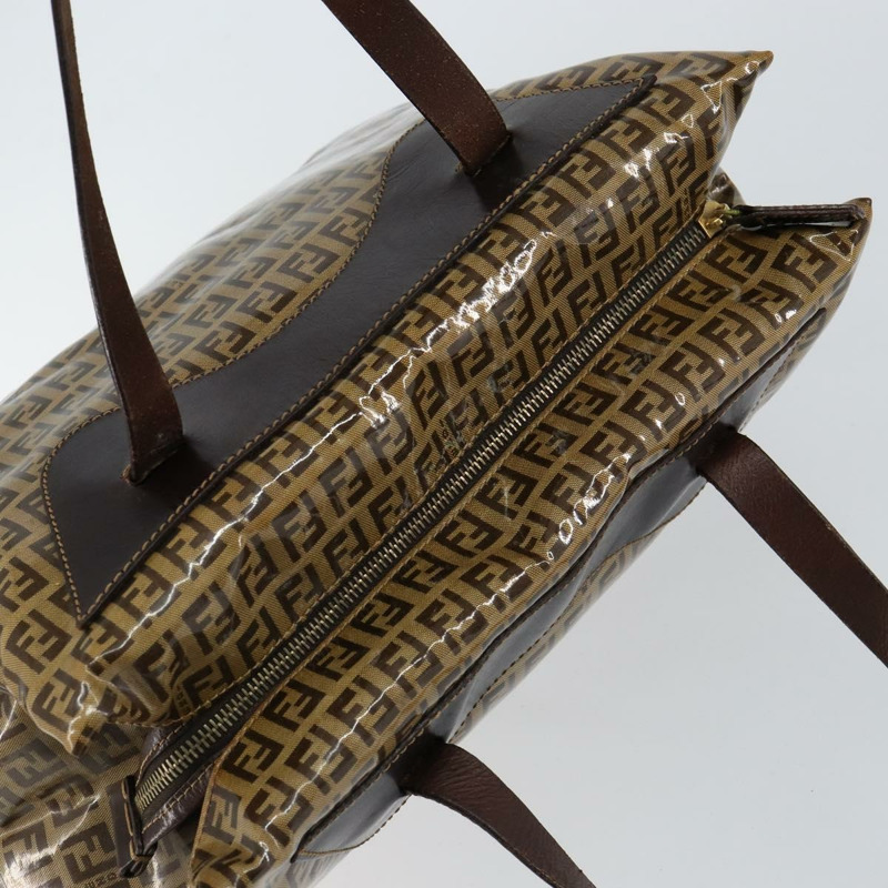 【日本直送】FENDI Zucchino帆布手提包 米色 金色 正品 150075-5