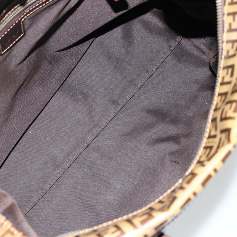 【日本直送】FENDI Zucchino帆布手提包 米色 金色 正品 150075-10