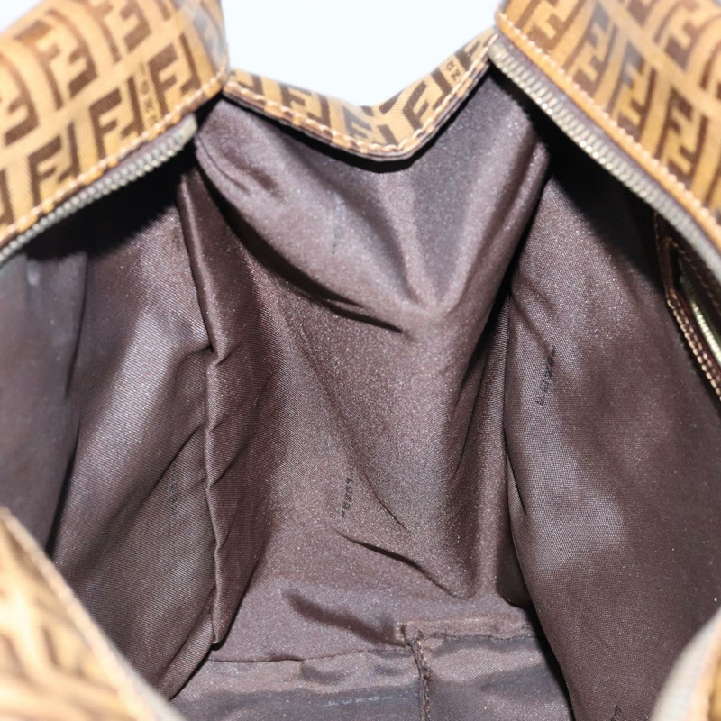 【日本直送】FENDI Zucchino帆布手提包 米色 金色 正品 150075-18