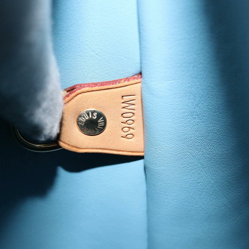 【日本直送】路易威登 Monogram Vernis Houston 手提包 淺藍色 M91005 LV 正品 150110-11