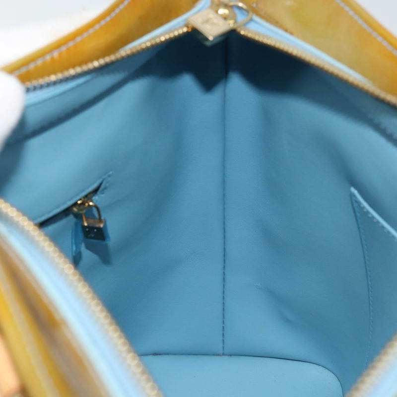 【日本直送】路易威登 Monogram Vernis Houston 手提包 淺藍色 M91005 LV 正品 150110-20