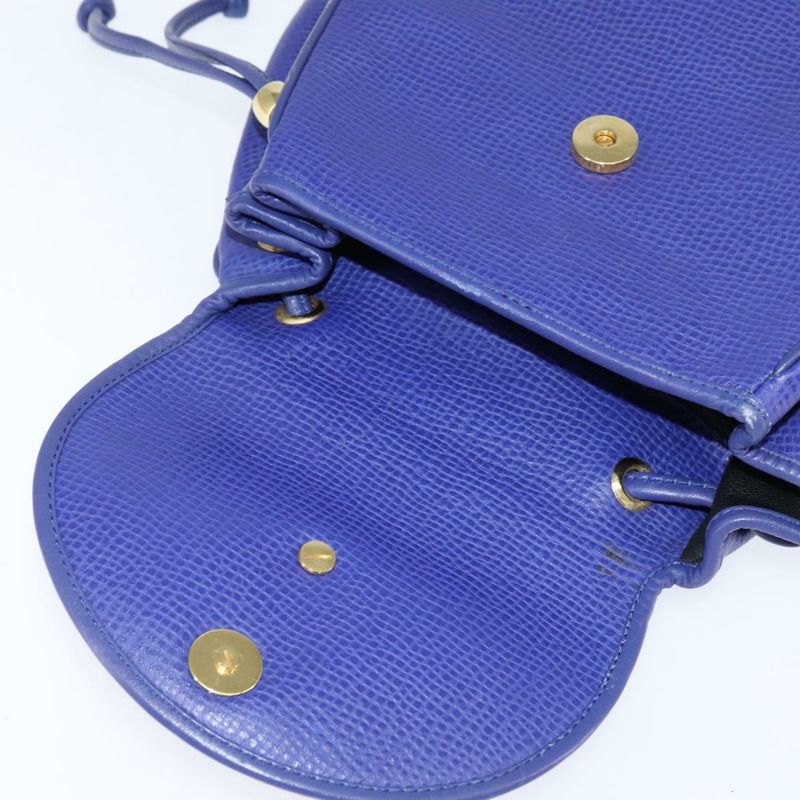 【日本直送】Christian Dior 皮革肩背包 藍色 金色 正品 150068-9