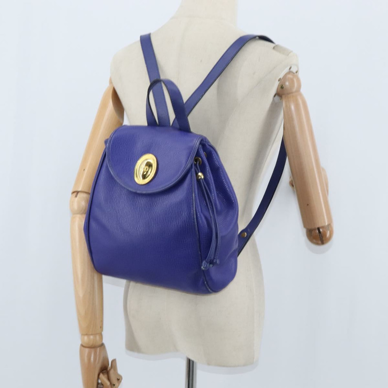 【日本直送】Christian Dior 皮革肩背包 藍色 金色 正品 150068-21