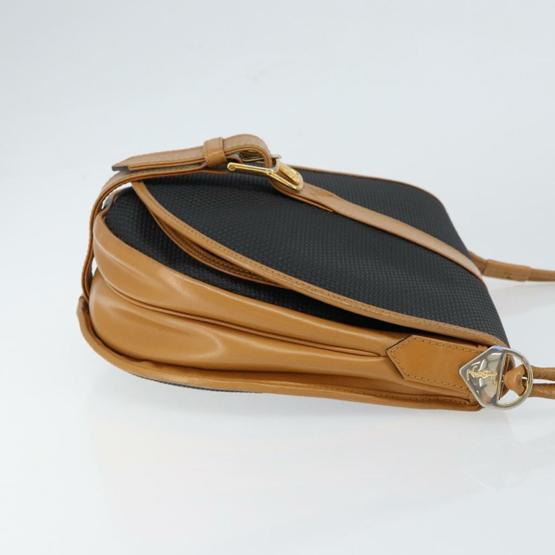 【日本直送】SAINT LAURENT 單肩包 PVC 皮革 黑色 金色 正品 150003-2