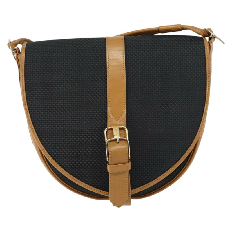 【日本直送】SAINT LAURENT 單肩包 PVC 皮革 黑色 金色 正品 150003-12