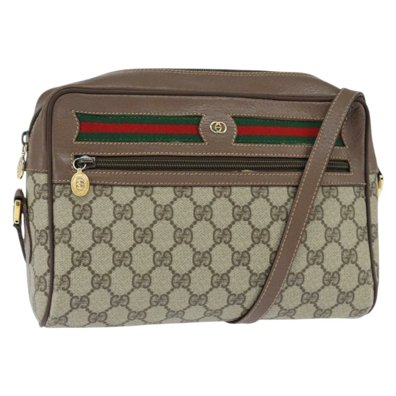 【日本直送】GUCCI GG Supreme Web Sherry Line 單肩包 PVC 米色 001 44 6472 正品 150085-0