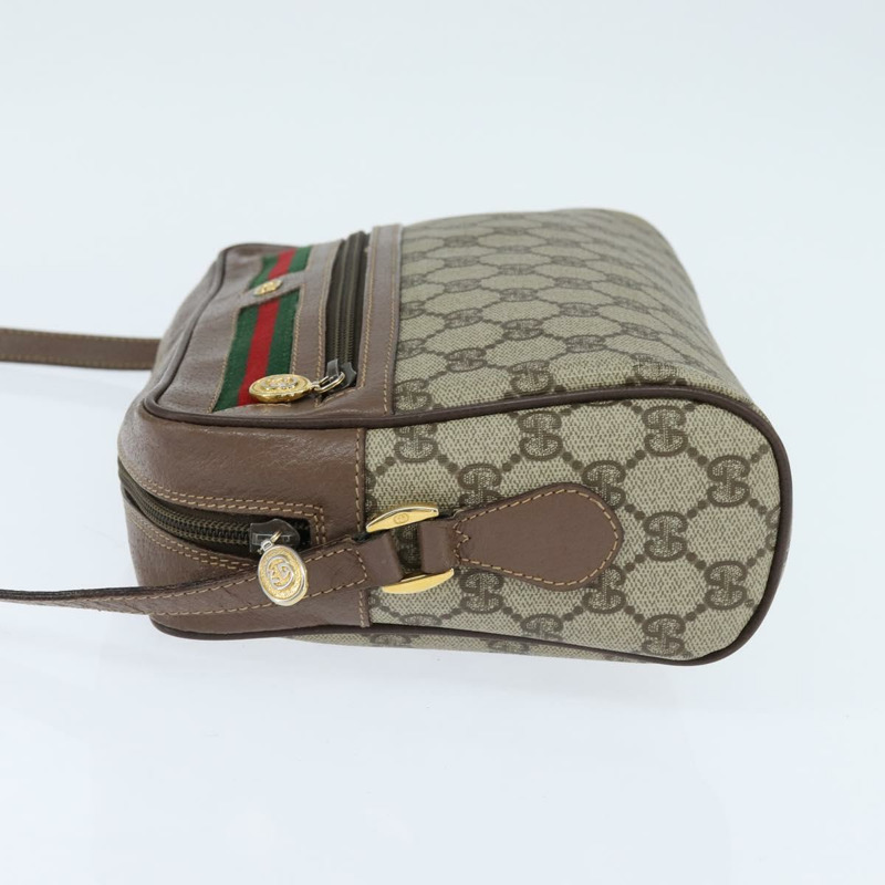 【日本直送】GUCCI GG Supreme Web Sherry Line 單肩包 PVC 米色 001 44 6472 正品 150085-2