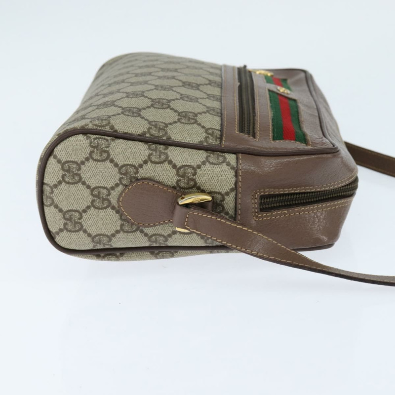 【日本直送】GUCCI GG Supreme Web Sherry Line 單肩包 PVC 米色 001 44 6472 正品 150085-3