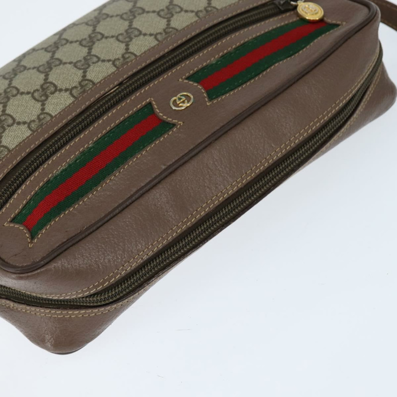 【日本直送】GUCCI GG Supreme Web Sherry Line 單肩包 PVC 米色 001 44 6472 正品 150085-5
